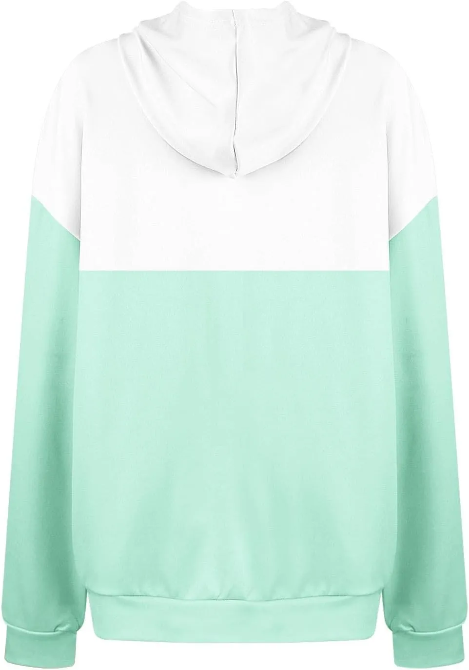2024 Fall Hoodies for Women Drawstring Colorblock Long Sleeves Hooded Clothes Fashion Loose Fit Cozy Tops With Pocket