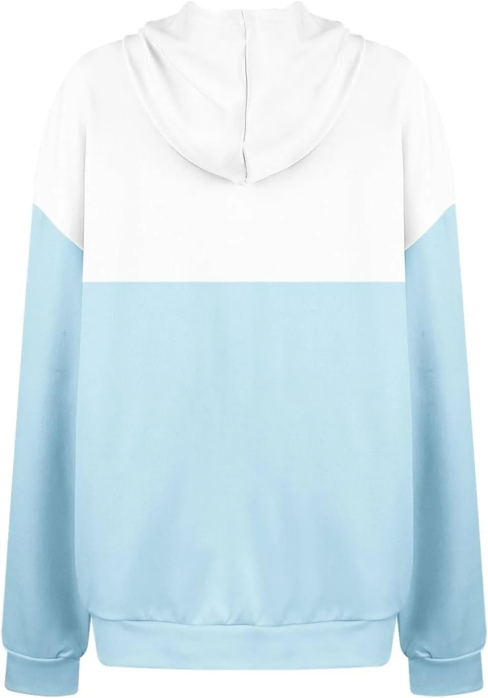 2024 Fall Hoodies for Women Drawstring Colorblock Long Sleeves Hooded Clothes Fashion Loose Fit Cozy Tops With Pocket