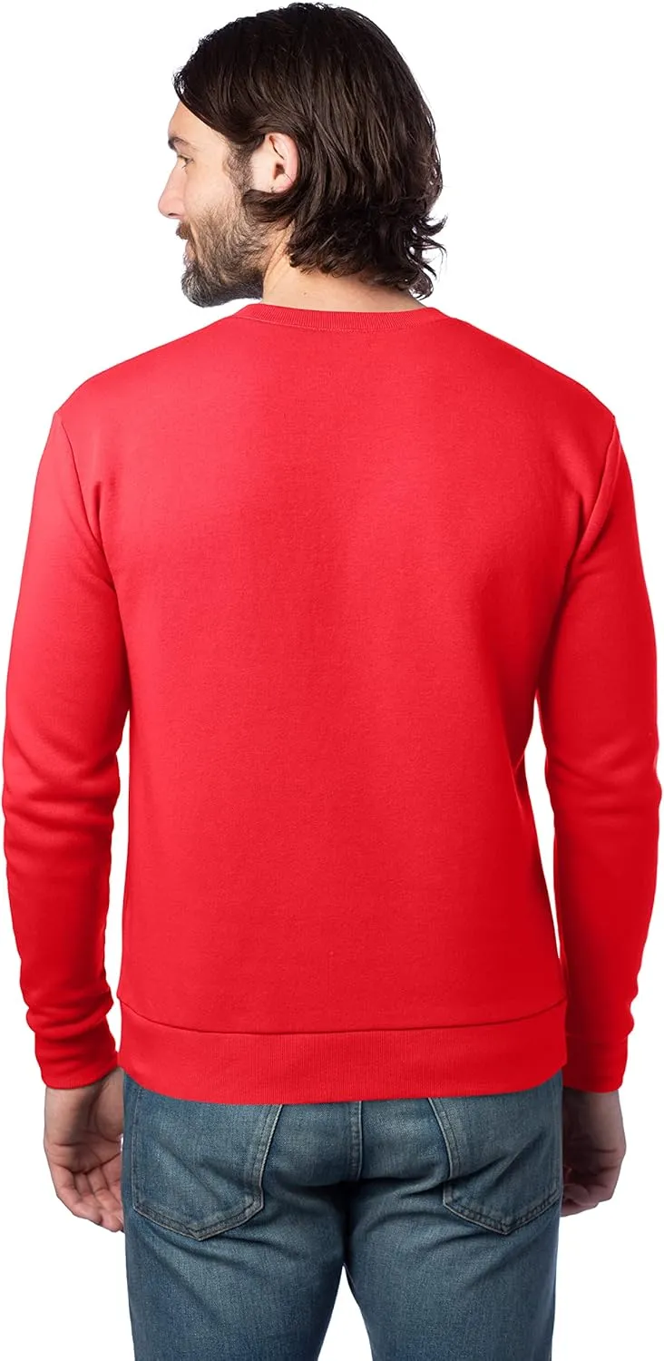 Alternative Men's Sweatshirt, Eco-Cozy Pullover Lightweight Fleece Crewneck