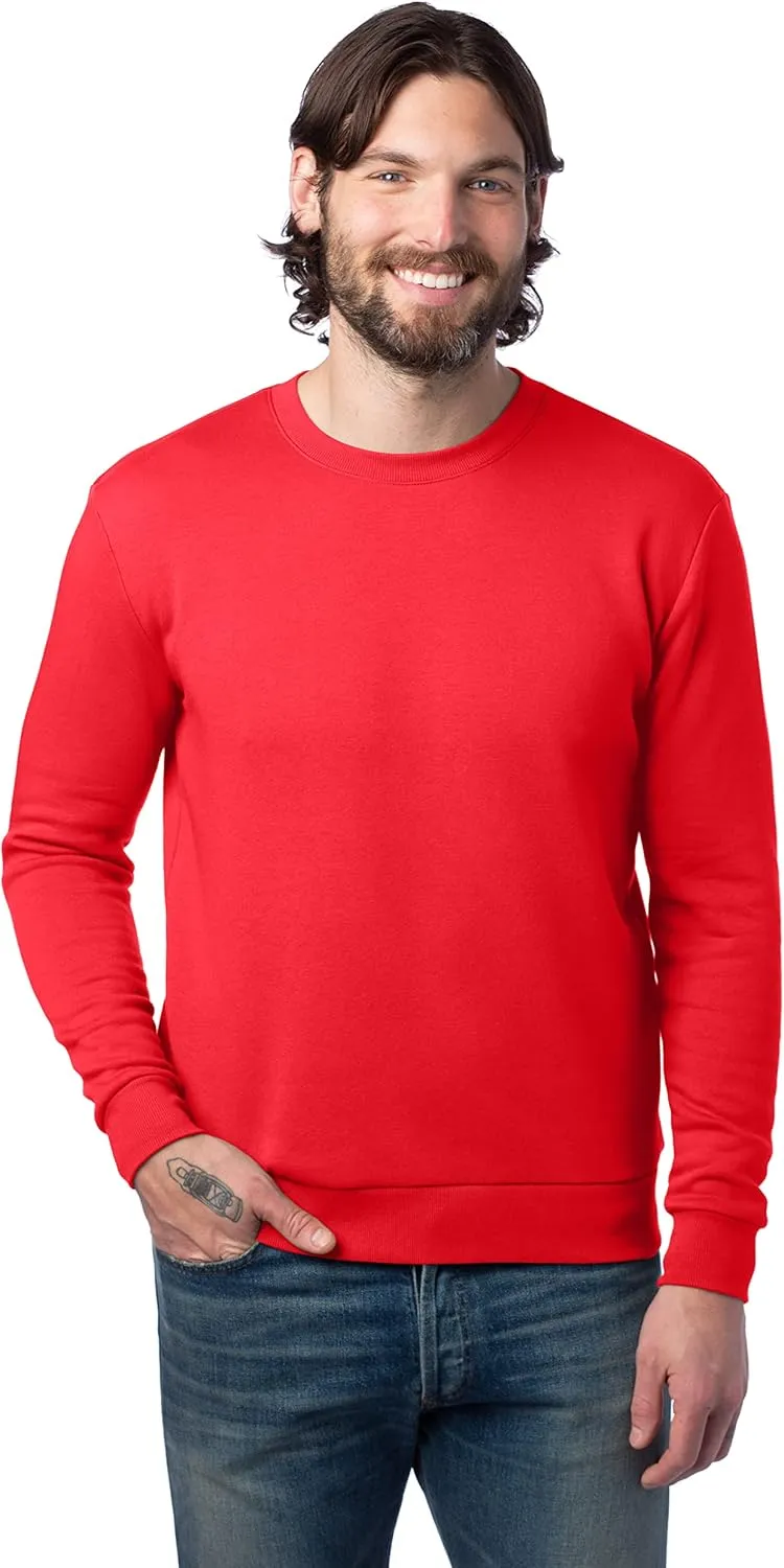 Alternative Men's Sweatshirt, Eco-Cozy Pullover Lightweight Fleece Crewneck
