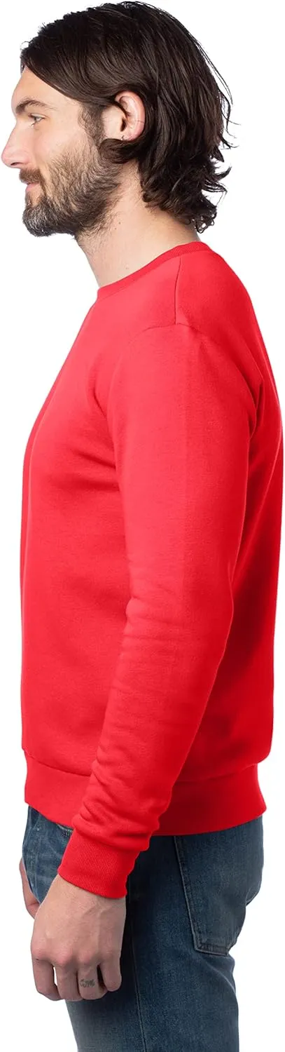 Alternative Men's Sweatshirt, Eco-Cozy Pullover Lightweight Fleece Crewneck