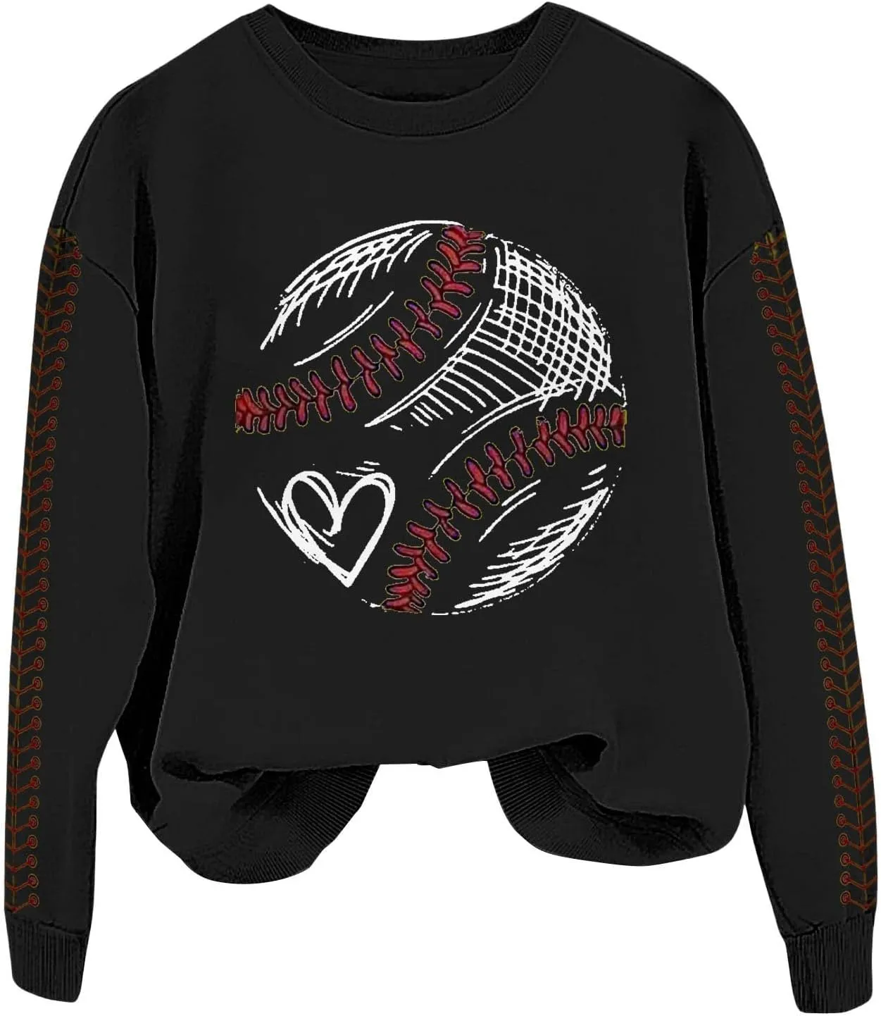 Baseball Sweatshirt for Womens 2025 Long Sleeve Comfy Baseball Shirts Softball Crewneck Blouses Fall Workout Tops