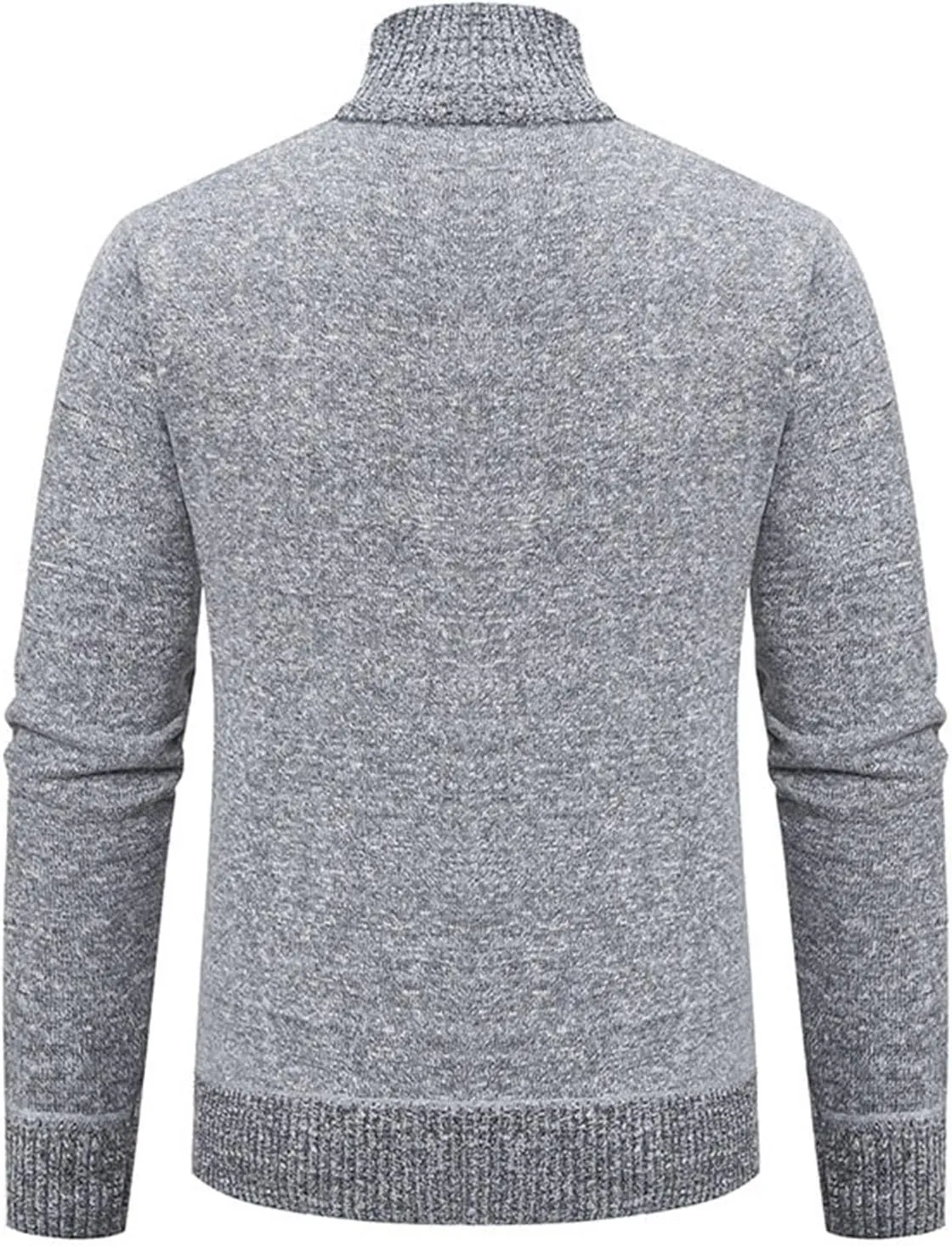 BIFUTON Mens Cardigan Sweater, Mens Casual Zip Up Cardingan Sweater Stand Collar Slim Fit Soft Knitted Sweater Fashion Jacket