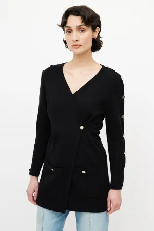 Black & Gold Button Cardigan