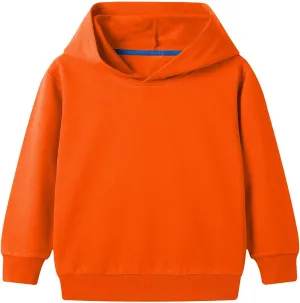 Black Hoodie For Kids Baby Girls Boys Long Sleeve Solid Hooded Sweatshirt Unisex Cute Cotton Crewneck Soft Cloths