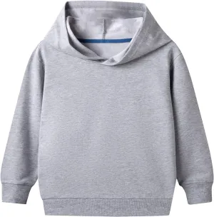 Black Hoodie For Kids Baby Girls Boys Long Sleeve Solid Hooded Sweatshirt Unisex Cute Cotton Crewneck Soft Cloths