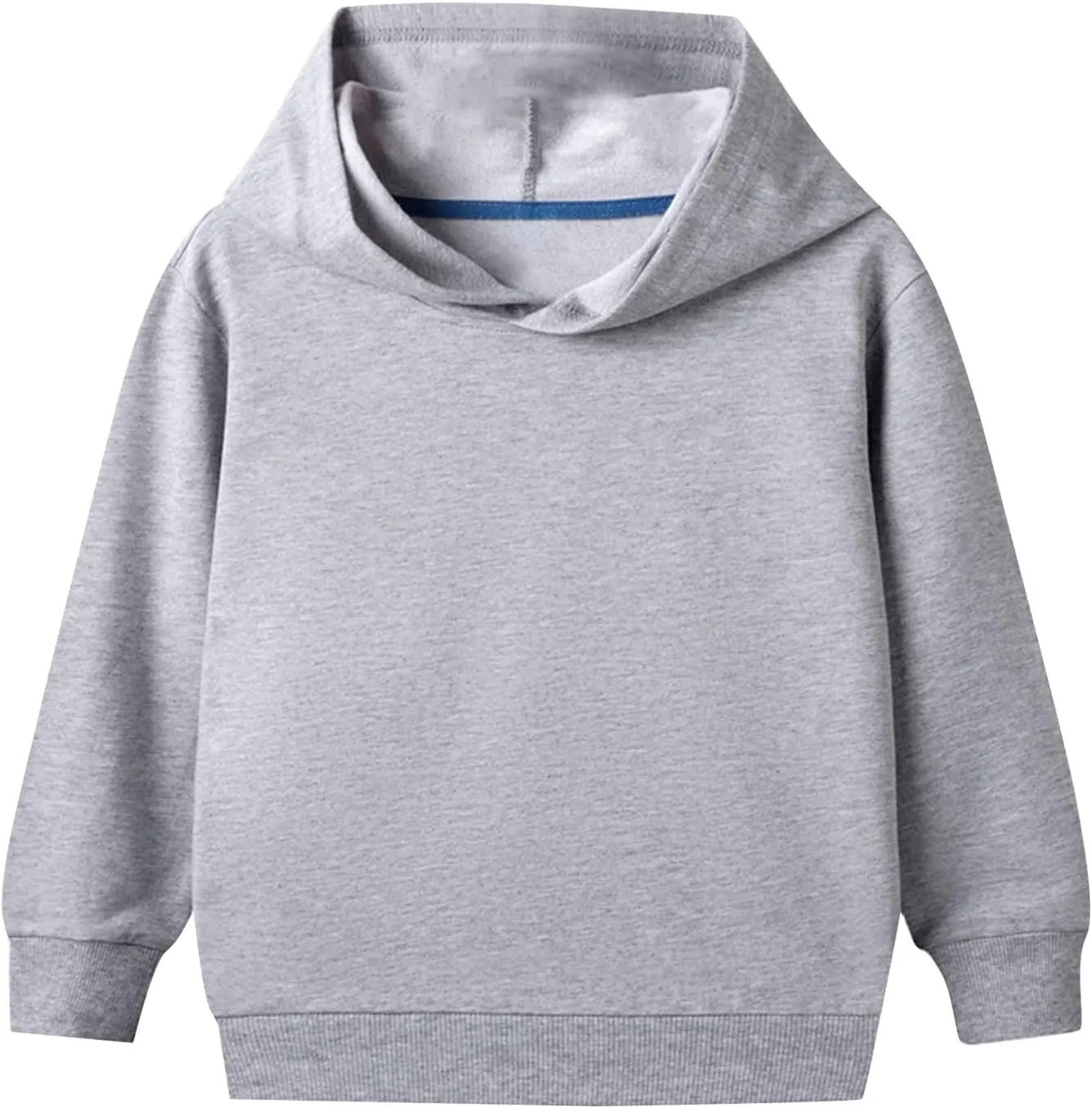 Black Hoodie For Kids Baby Girls Boys Long Sleeve Solid Hooded Sweatshirt Unisex Cute Cotton Crewneck Soft Cloths