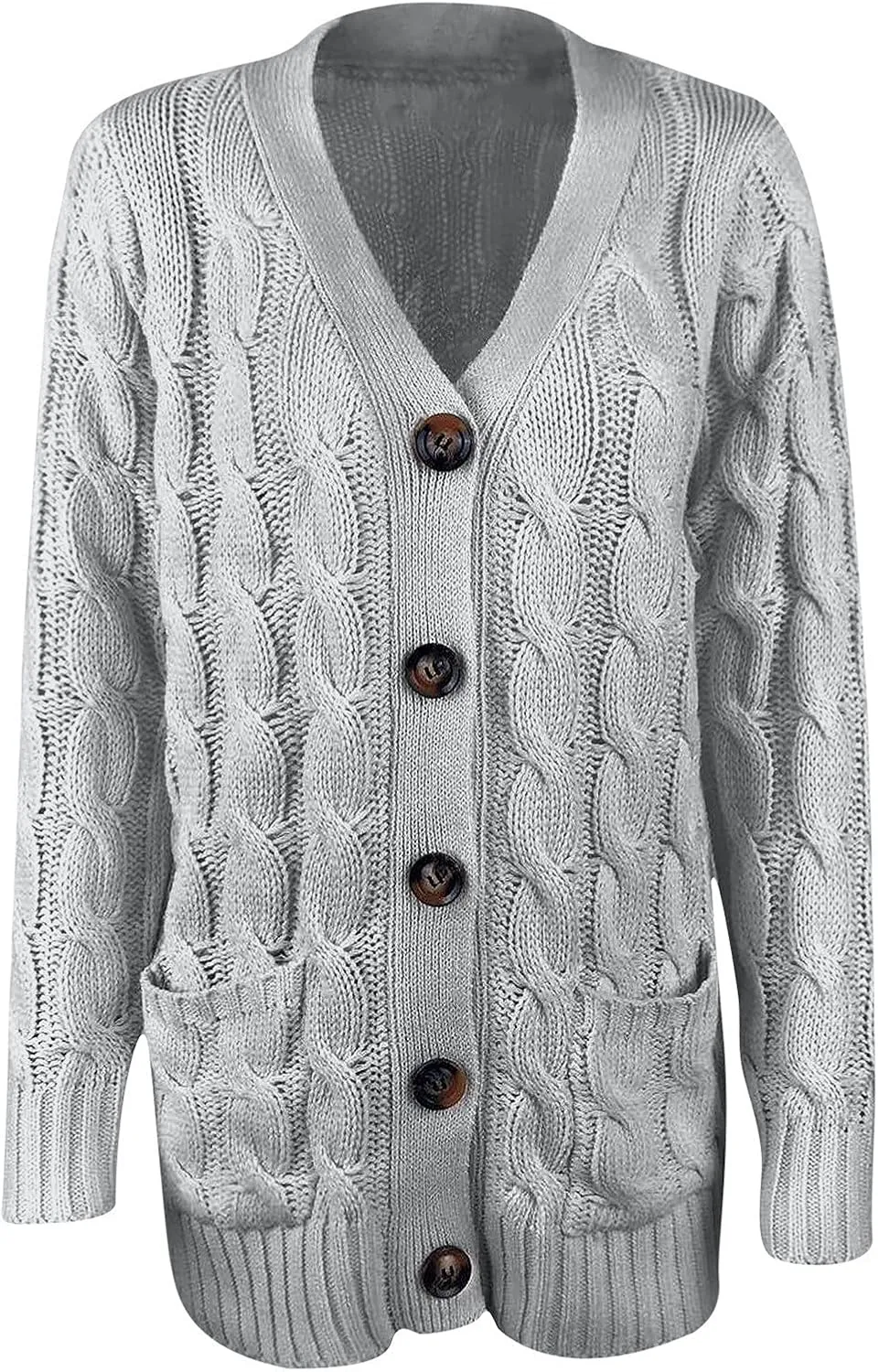 Cardigan Sweaters for Women Button Long Sleeve Cable Knit Sweater Loose Open Front Casual Fall Fashion Cardigans