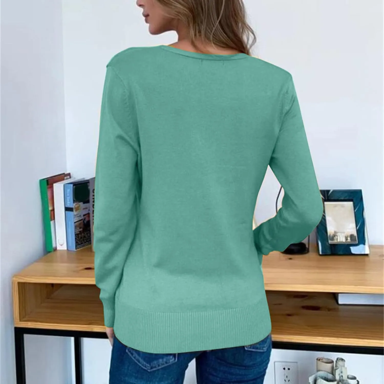 Cardigan Sweaters for Women Lightweight Solid Cropped Kimono Cardigans 2024 Fall Open Front Coat Button Knited Sweater