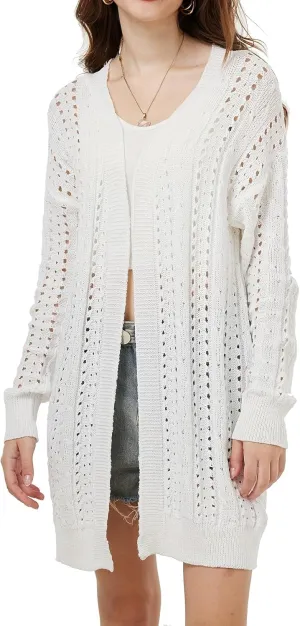 Cardigan Sweaters for Women Long Sleeve Soft Long Lightweight Knitted Top