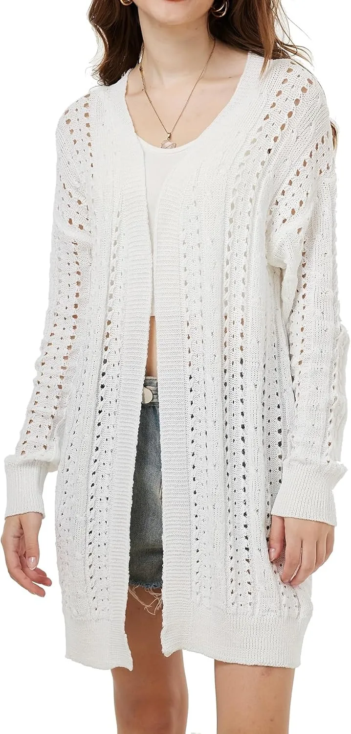 Cardigan Sweaters for Women Long Sleeve Soft Long Lightweight Knitted Top