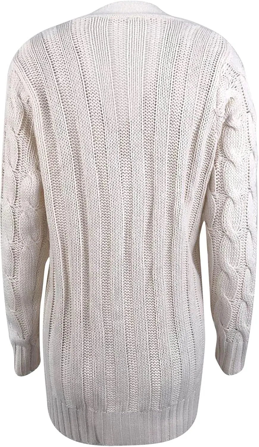 Cardigan Sweaters for Women Open Front Cardigan Sweater Fashion Button Knit Chunky Outwear Plus Size Coats Pocket