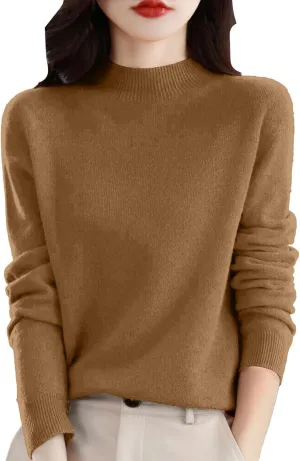 Cashmere Sweaters for Women Long Sleeve Trendy 2025 Fall Knitted Pullover Soft Warm Sweater Tops