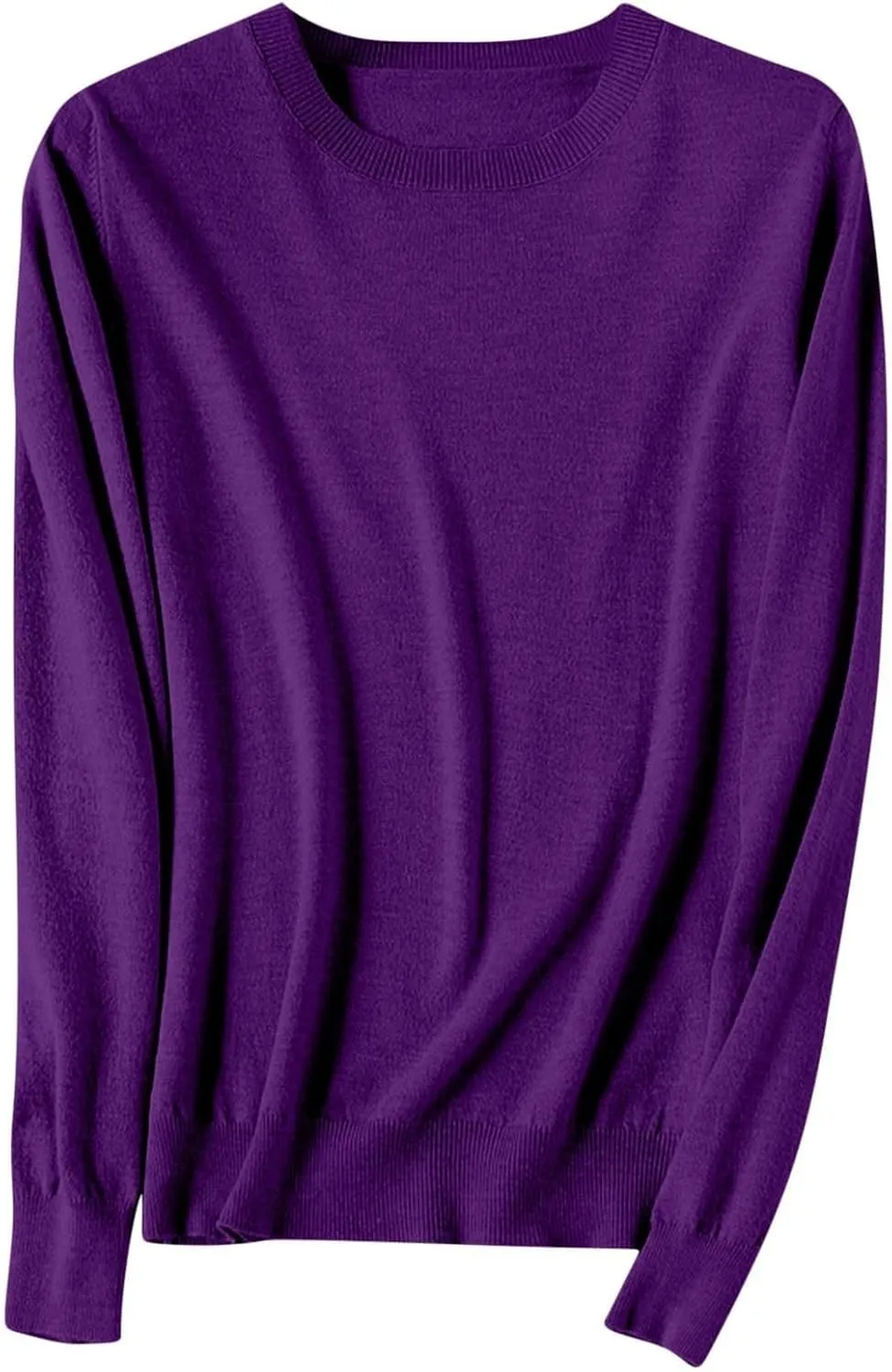 Cashmere Sweaters for Women Seamless Knit Sweater Lightweight Long Sleeve Jumper Soft Warm Wool Sweater Trendy
