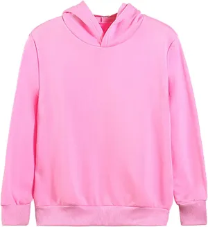 Children's Kids Hoodie Solid Color Long Sleeve Basic Plush Hoodies Pullover Soft Sweatshirt Fall Winter Clothes