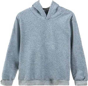 Children's Kids Hoodie Solid Color Long Sleeve Basic Plush Hoodies Pullover Soft Sweatshirt Fall Winter Clothes