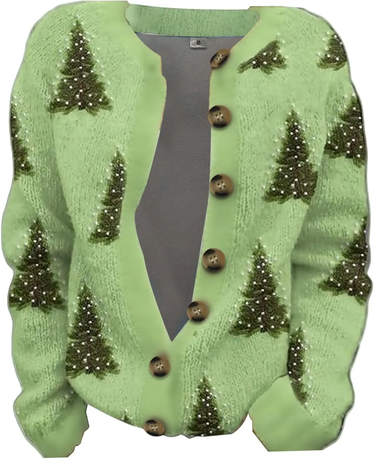 Christmas Cardigan for Women 2024 Ugly Xmas Knit Button Down Open Front Cardigan Sweater Winter Warm Coat Outwaer