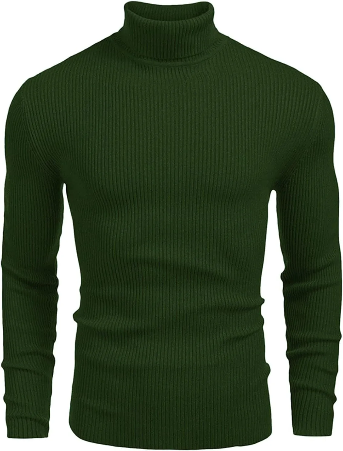 Chunky Knit Sweaters for Men Long Sleeve High Neck Classic Pullover Stretchy Winter Fashion Thermal Sweaters