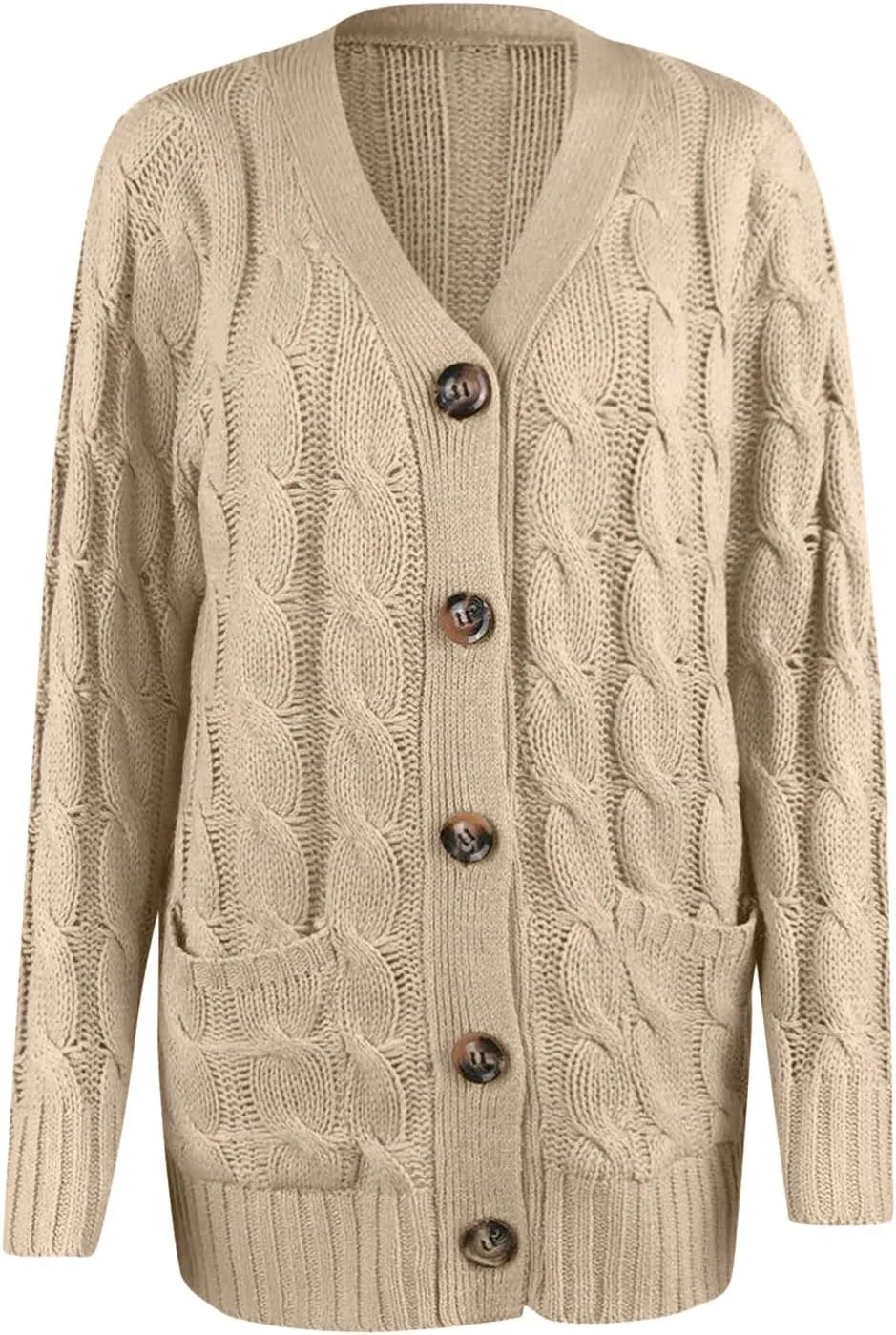 cooki Womens Cardigan Sweaters Fall Women's Open Front Fashion Button Down Cable Knit Chunky Sweater Jackets Coats