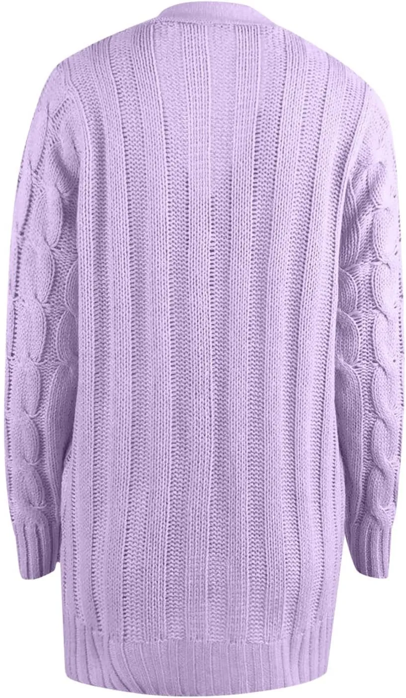 cooki Womens Cardigan Sweaters Fall Women's Open Front Fashion Button Down Cable Knit Chunky Sweater Jackets Coats