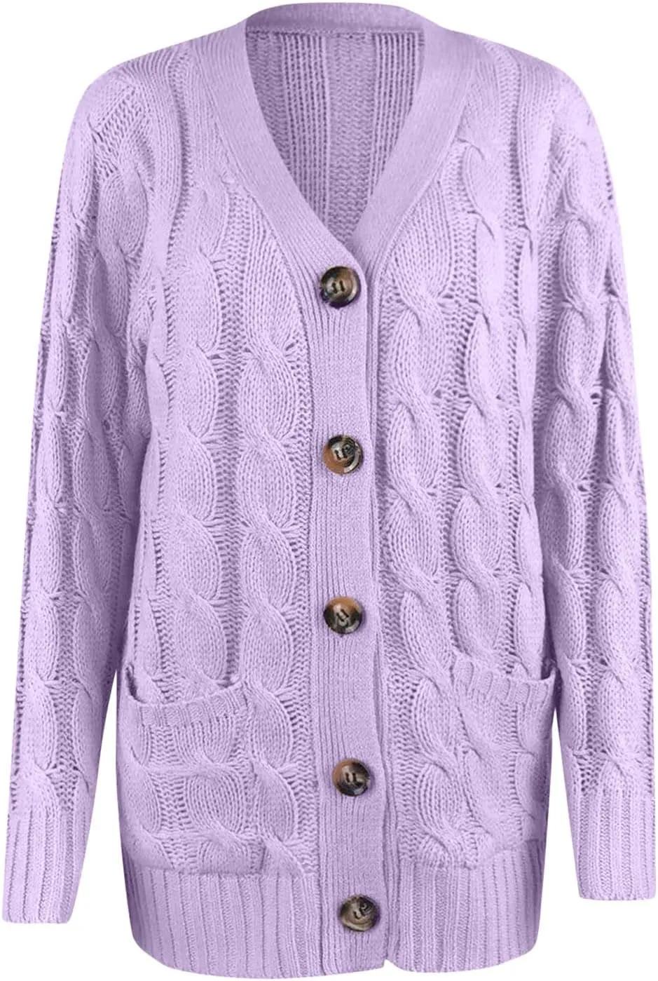 cooki Womens Cardigan Sweaters Fall Women's Open Front Fashion Button Down Cable Knit Chunky Sweater Jackets Coats