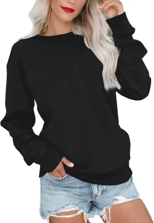 Crew Neck Fall Sweatshirts For Women Long Sleeve Casual Tops Trendy Gradient Color Sweatshirts Winter Pullover Outfit
