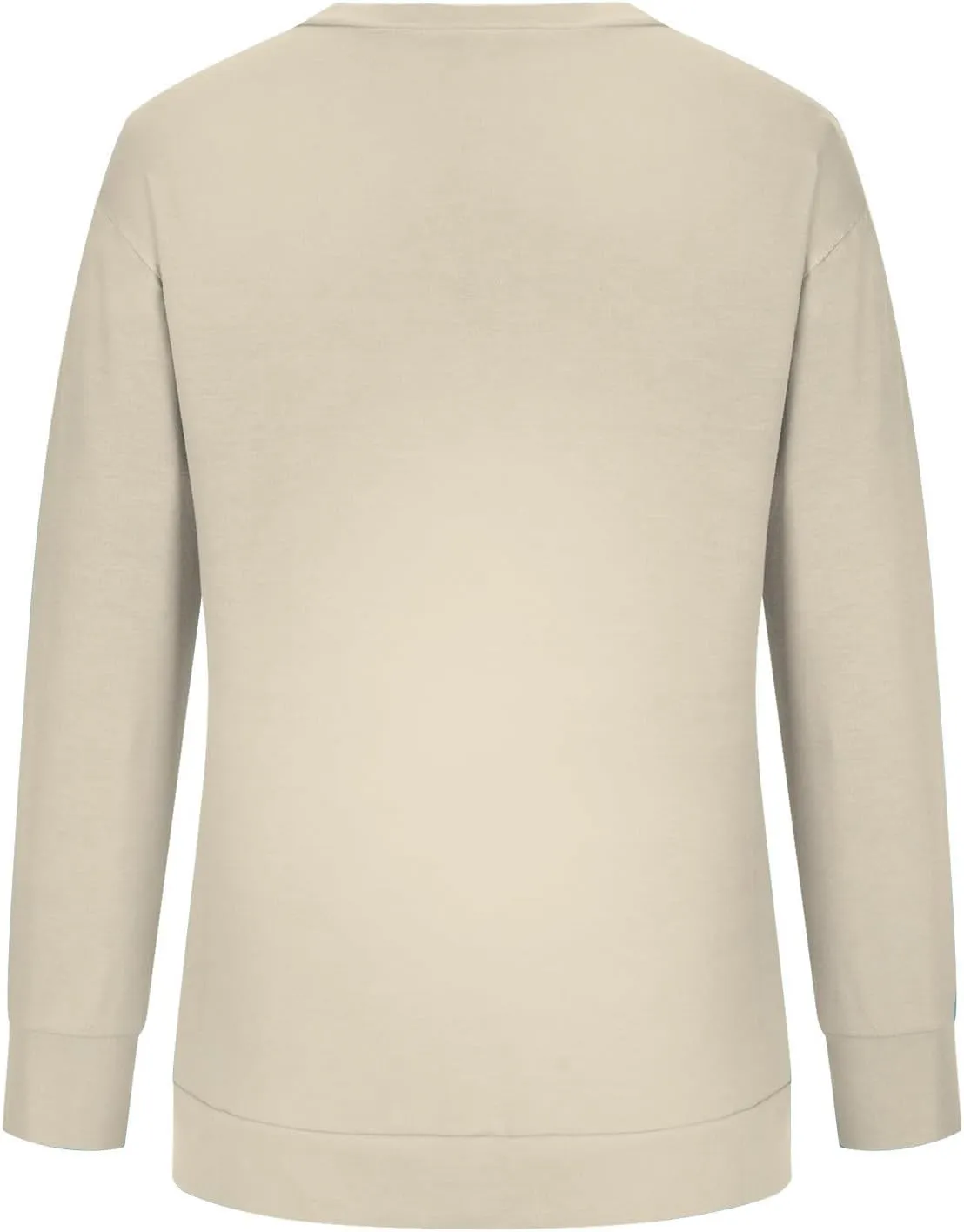 Crew Neck Sweatshirts Women Casual Loose Soft Long Sleeve Pullover Color Block Side Split Tops Lightweight Fall Outfit