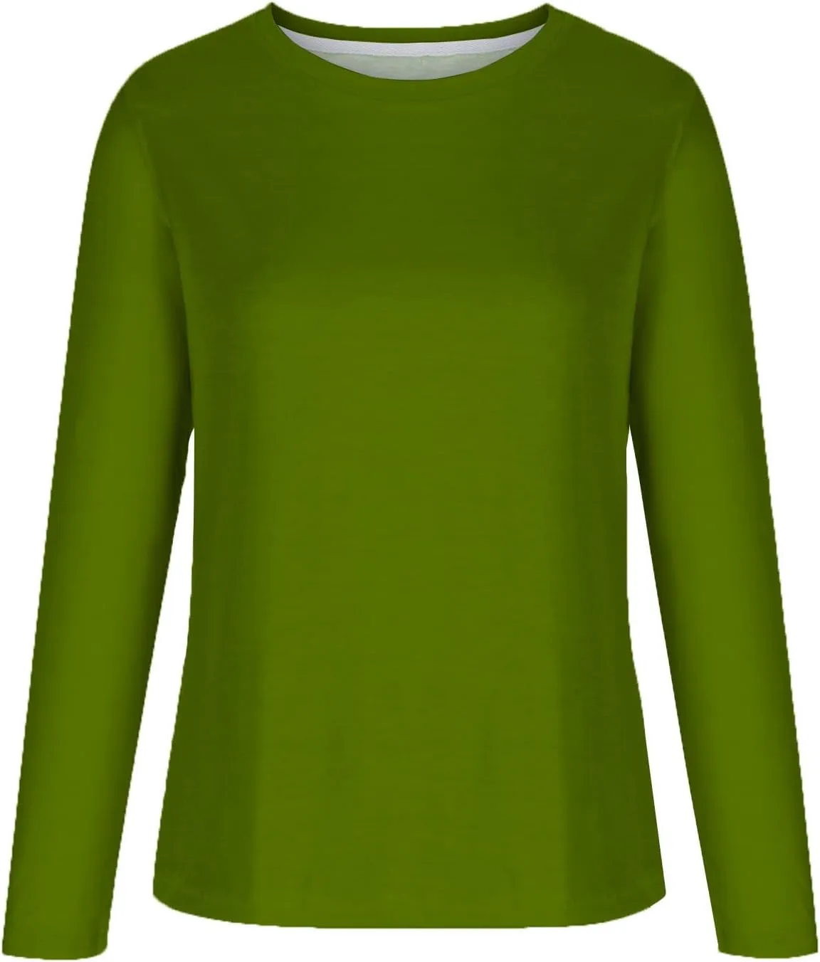 Crew Neck Sweatshirts Women Loose Soft Long Sleeve Basic Shirts Comfy Pullover Tops Fall Fashion Outfits Clothes 2024