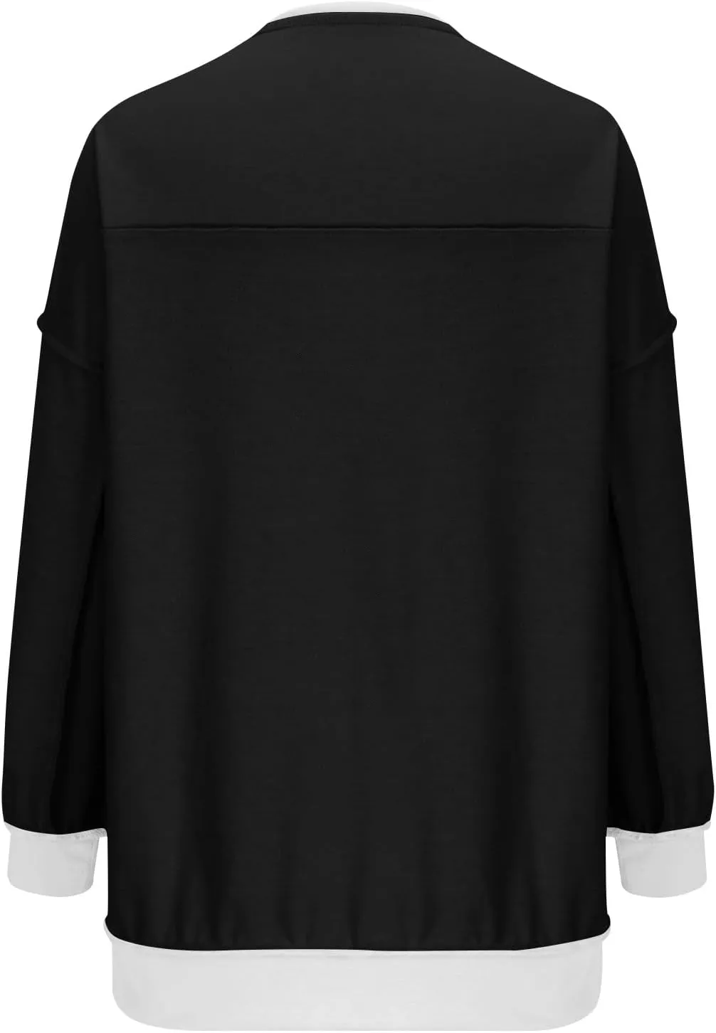Crewneck Sweatshirts for Women Soft Long Sleeve Pullover Tops Lightweight Womens Sweatshirts Loose Fit Splicing Top