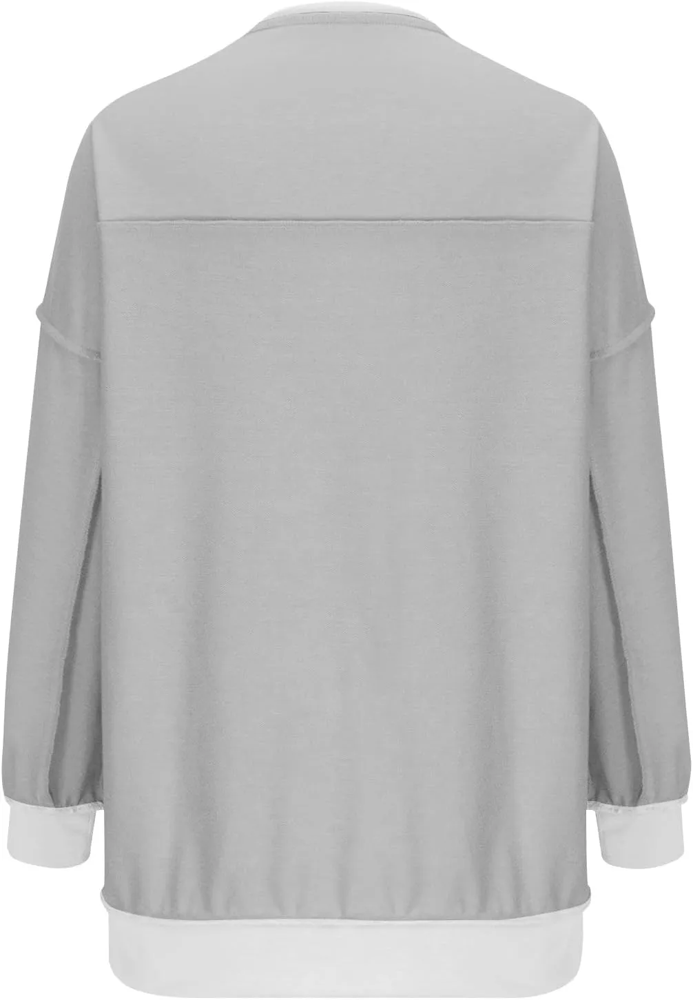 Crewneck Sweatshirts for Women Soft Long Sleeve Pullover Tops Lightweight Womens Sweatshirts Loose Fit Splicing Top