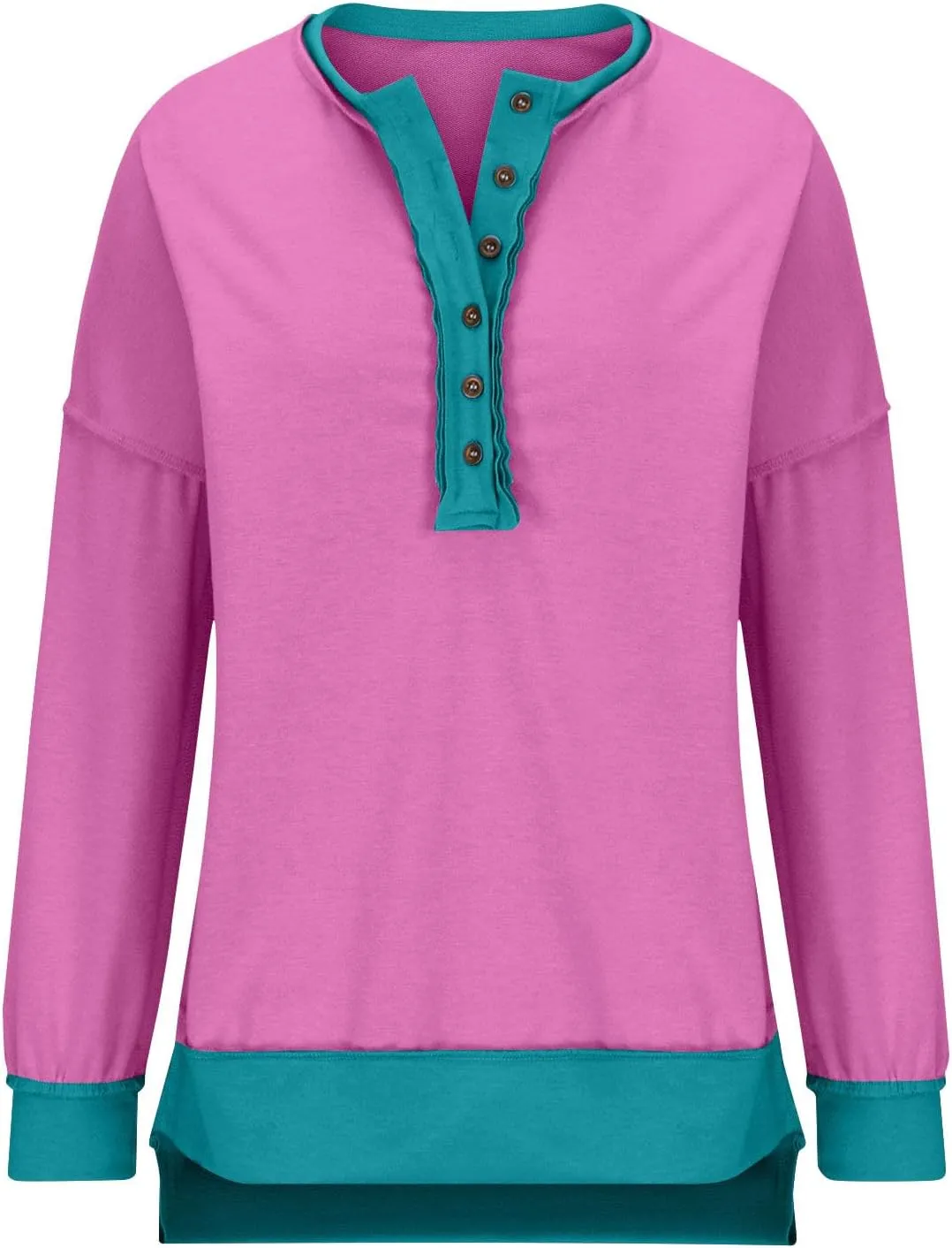 Crewneck Sweatshirts for Women Soft Long Sleeve Pullover Tops Lightweight Womens Sweatshirts Loose Fit Splicing Top
