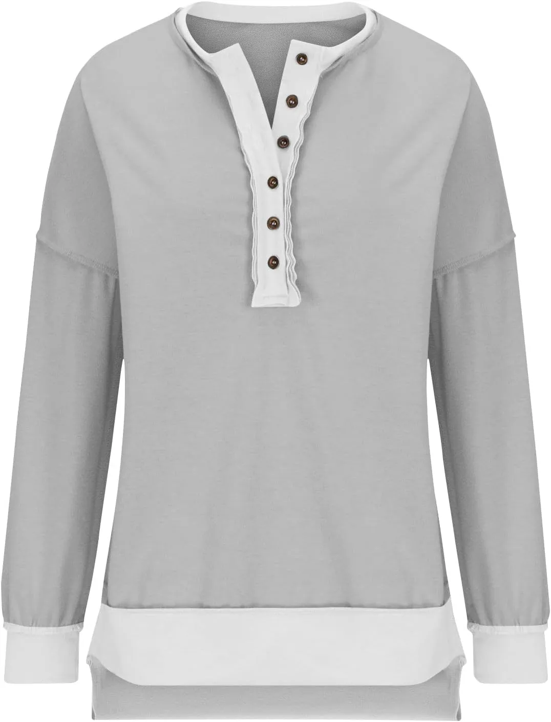 Crewneck Sweatshirts for Women Soft Long Sleeve Pullover Tops Lightweight Womens Sweatshirts Loose Fit Splicing Top