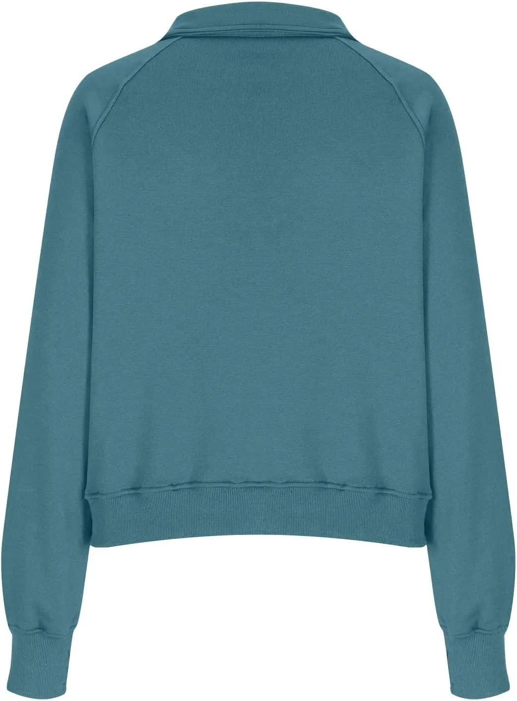 Cropped Sweatshirts for Women Half Zip Preppy Sweatshirt Fleece Lightweight Sweatshirts with Pockets Batwing Sweaters