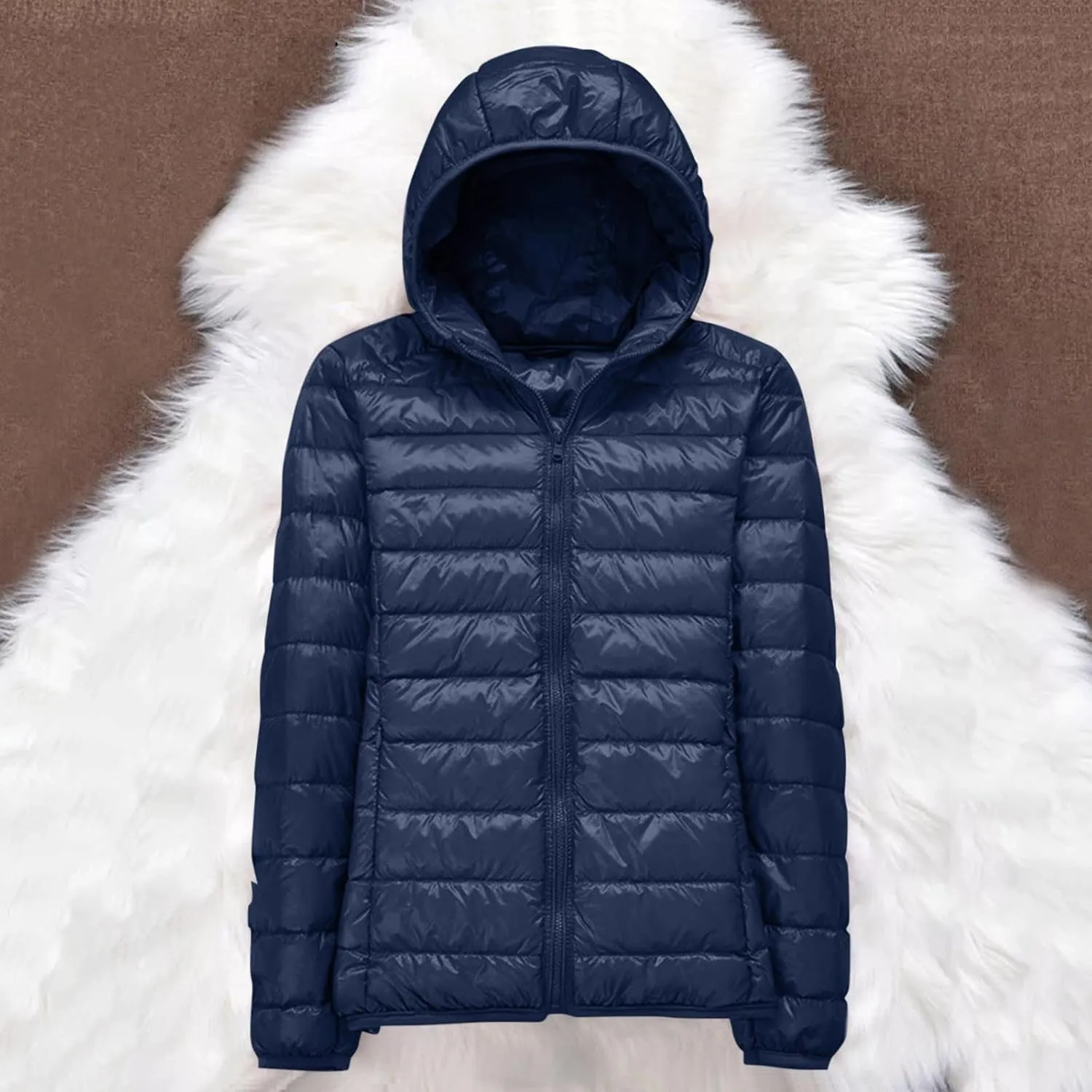 Down Coats for Women Packable Soft Padded Jacket Thicken Warm 2022 Fashion Travel Outwear with Pockets