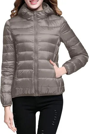 Down Coats for Women Packable Soft Padded Jacket Thicken Warm 2022 Fashion Travel Outwear with Pockets