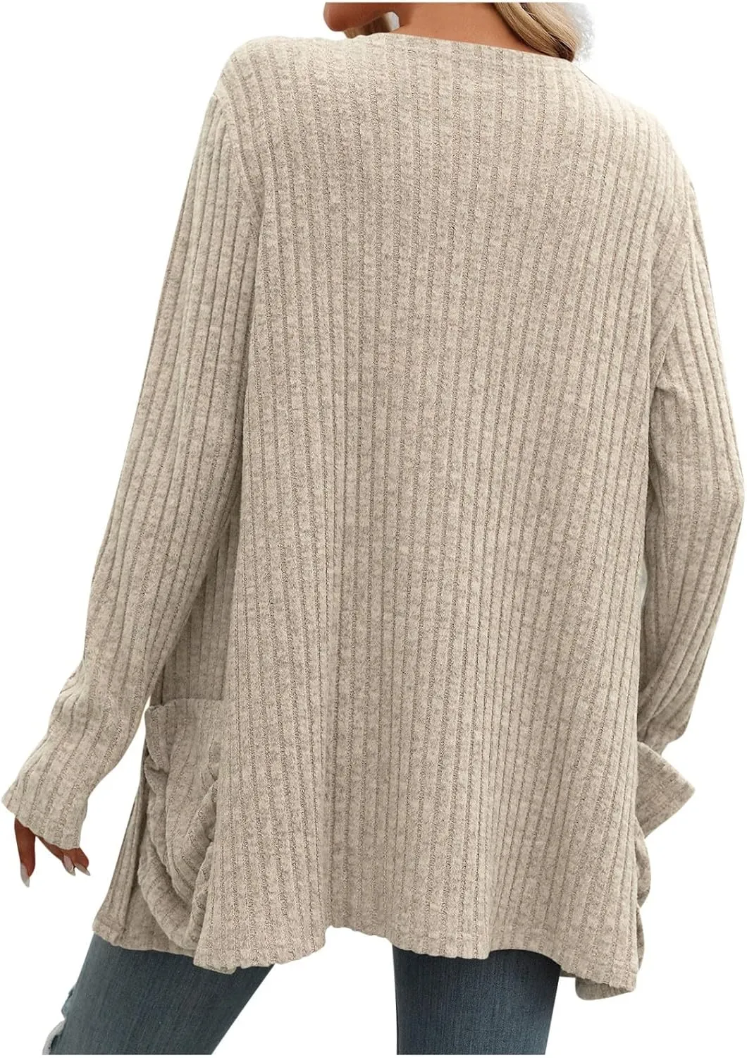 Fall Coats for Women 2025 Women's Open Front Casual Outwear Coats Long Sleeve Cardigan Sweaters 2025 Fall Cardigans