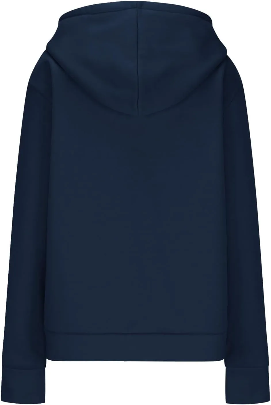 Fall Winter Hooded Jacket for Women Casual Long Sleeve Drawstring Coats with Pocket Trendy Zipper Thumb Hole Jacket
