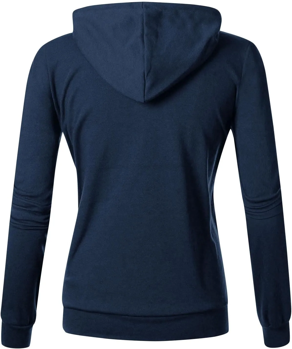 Fall Winter Hooded Jacket for Women Casual Long Sleeve Drawstring Coats with Pocket Trendy Zipper Thumb Hole Jacket