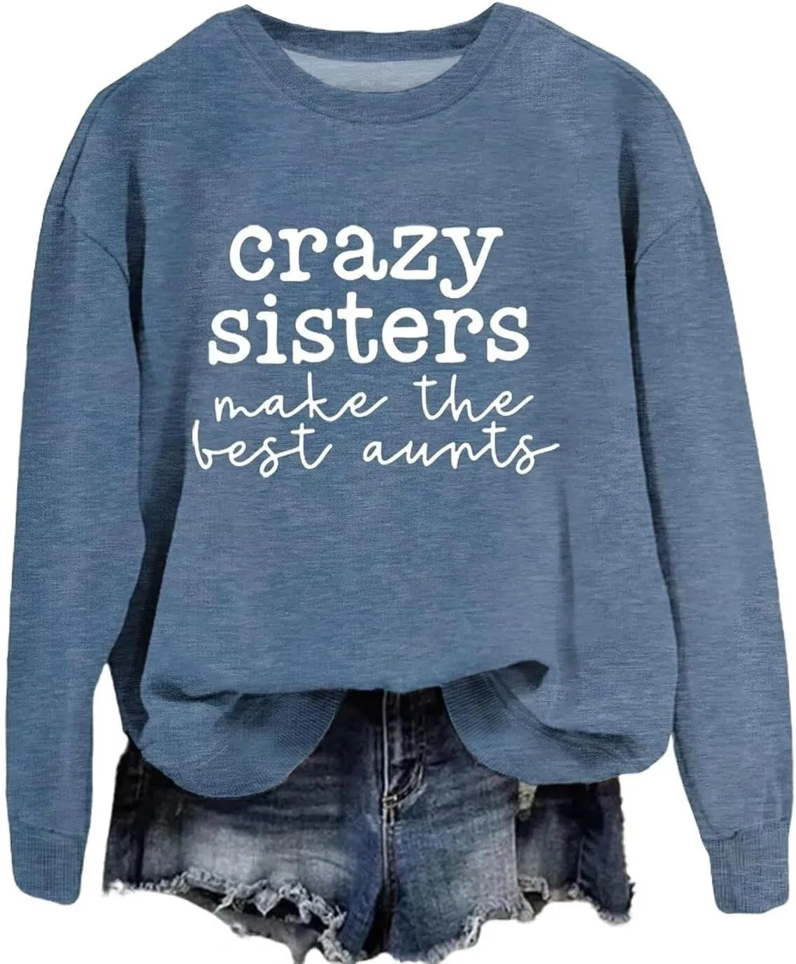 Fashion Sweatshirt for Women Funny Letter Print Regular Fit Long Sleeve Crewneck Pullovers Lightweight Hoodless Tops