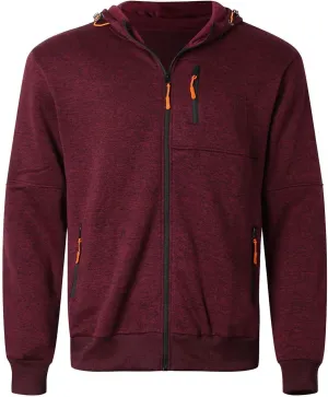 Fxbar Men Hoodies Casual Coat for Men with Zip Pockets Full Zip Long Sleeve Sweatshirt Sports Hooded Jacket with Pockets