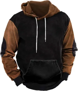 GIERIDUC Mens Corduroy Shirts Casual Lapel Collar Button Up Patchwork Pullover Mock Neck Long Sleeve Sweaters Polo Sweatshirt