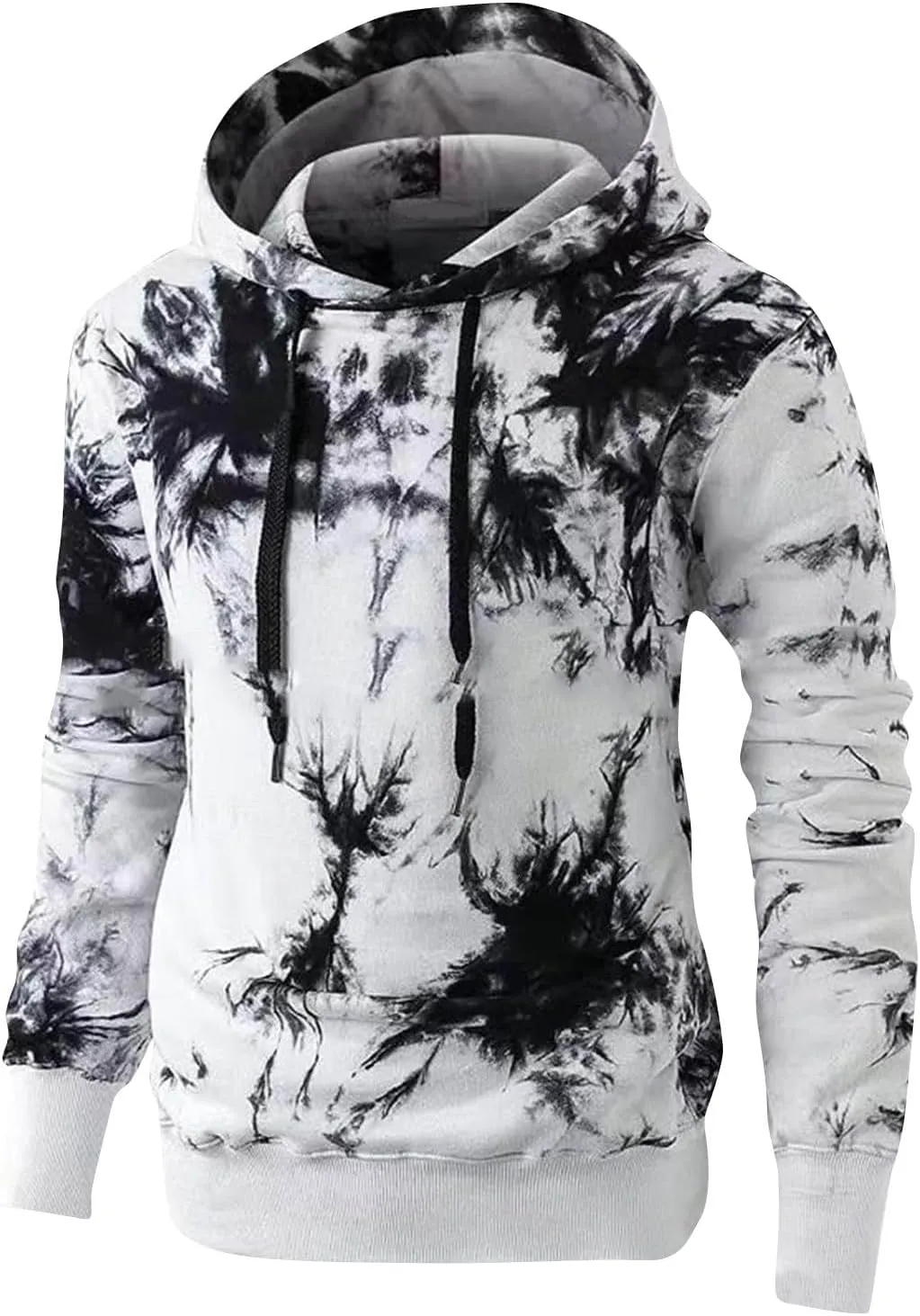 GOFULY Men'S Sweatshirts Tall Fashion Fall Tie Dye Hoodies Pullover Long Sleeve 2024 Winter Drawstring Shirts With Pockets