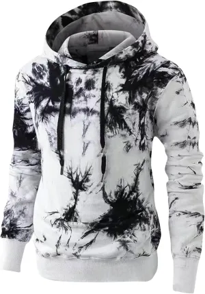 GOFULY Men'S Sweatshirts Tall Fashion Fall Tie Dye Hoodies Pullover Long Sleeve 2024 Winter Drawstring Shirts With Pockets