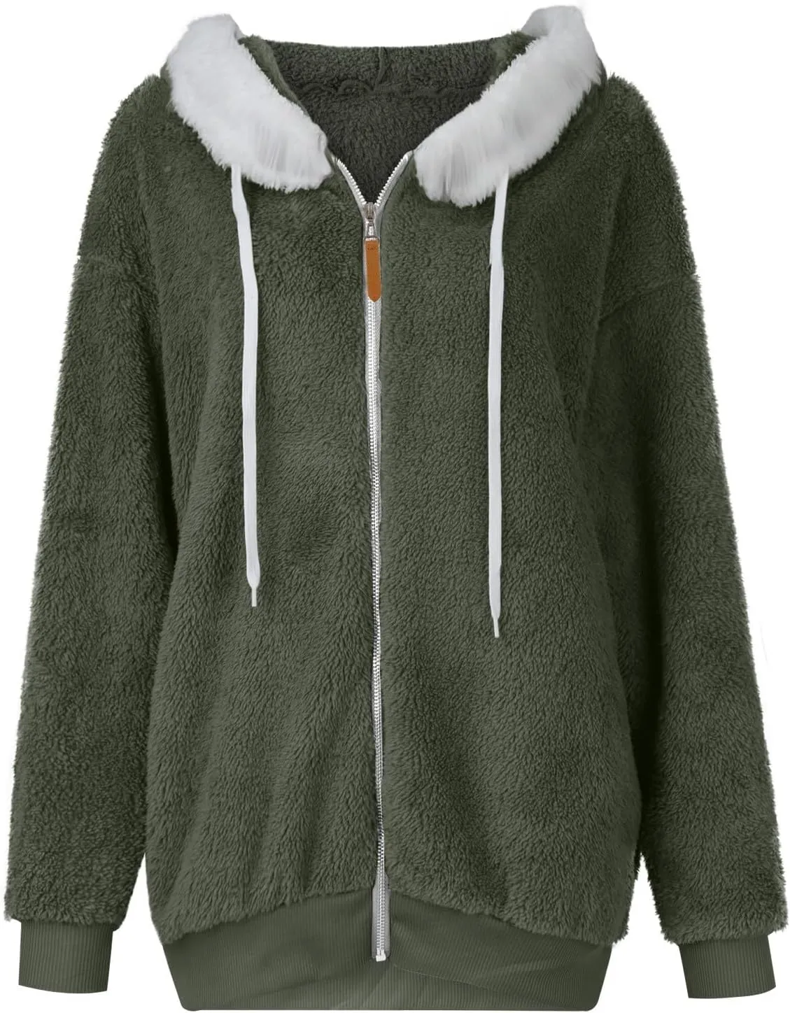 GOFULY Women Hoodies Oversized Winter Fuzzy Fleece Coats Packable Zipper Sherpa Jackets Casual Fall Outerwear With Pockets