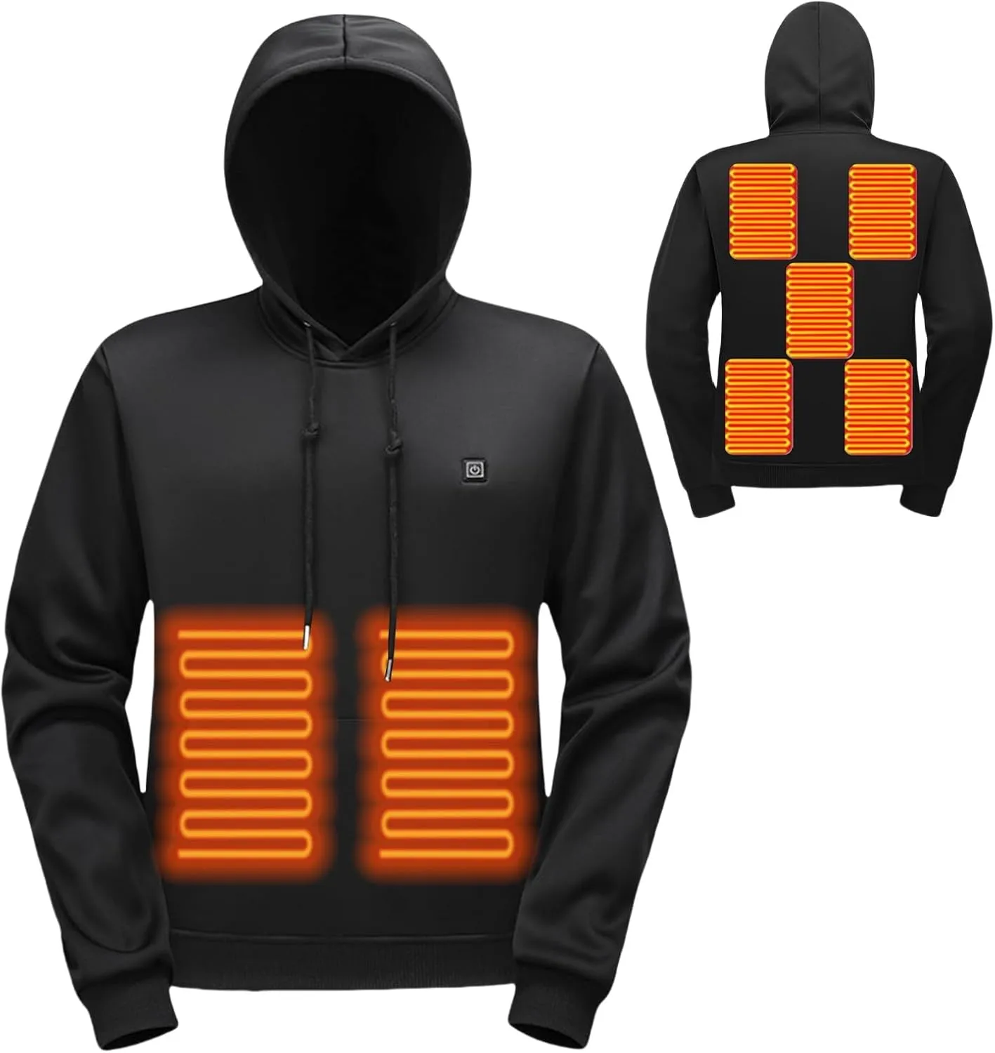 Heated Hoodie for Men and Women - USB Electric Warming Pullover Sweatshirt Coat
