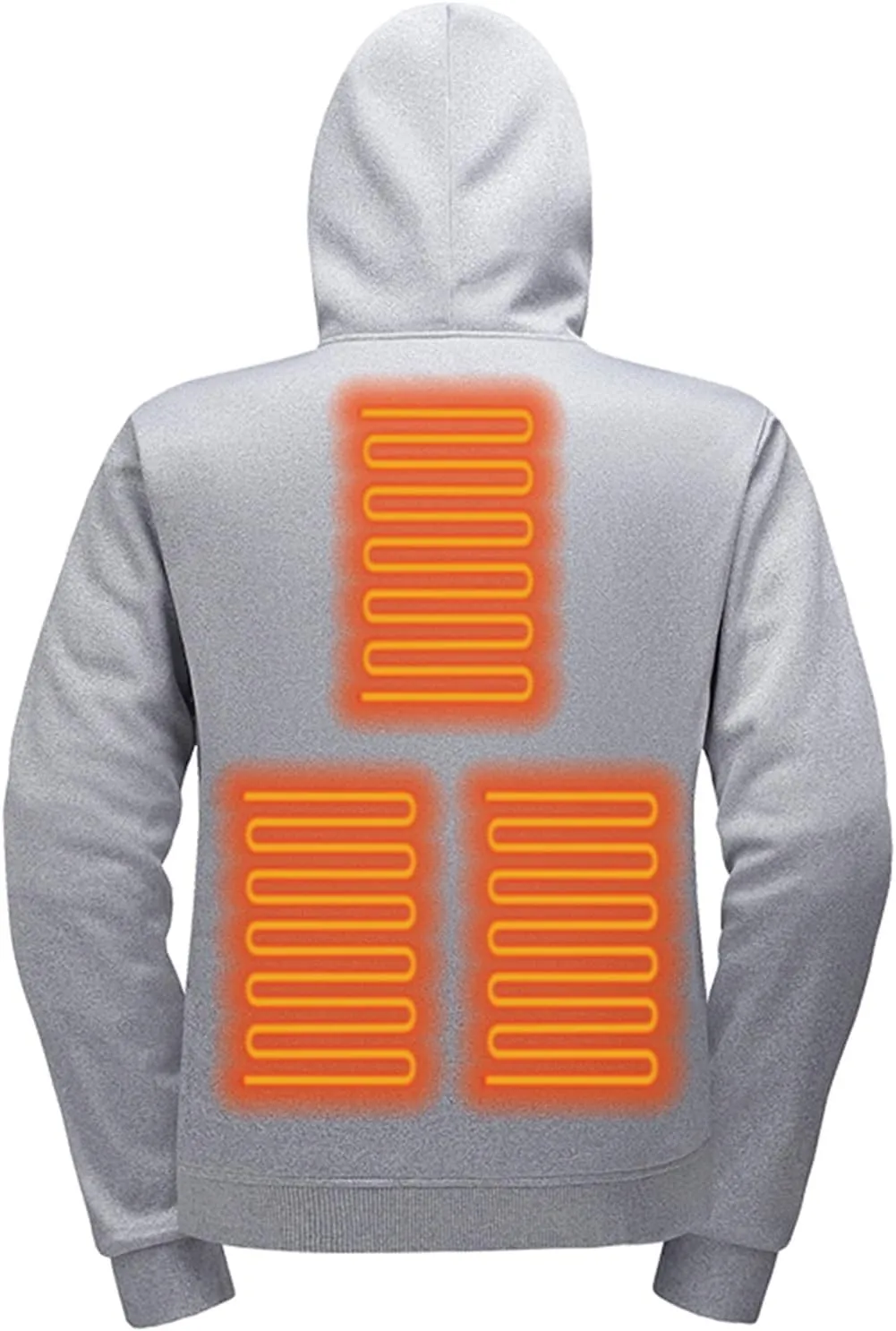 Heated Hoodies for Men&Women Heated Sweatshirt Hooded Lightweight Pullover Warm USB Electric Outdoor Winter Jackets