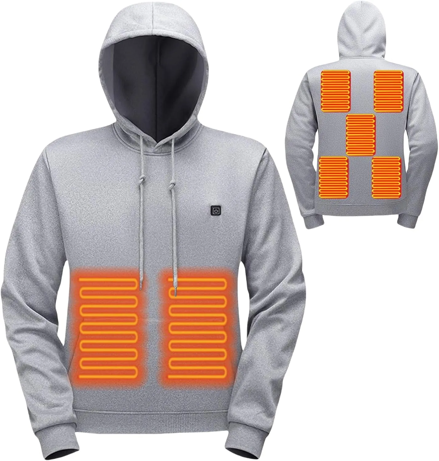 Heated Jacket, Heated Hoodies for Men&Women Lightweight Winter Warm USB Electric Outdoor Sweatshirts Jackets Unisex