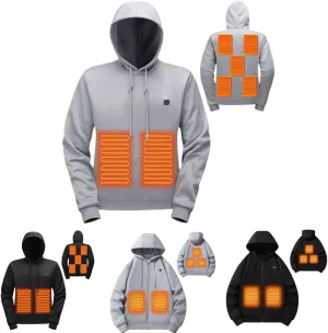 Heated Jacket, Heated Hoodies for Men&Women Lightweight Winter Warm USB Electric Outdoor Sweatshirts Jackets Unisex