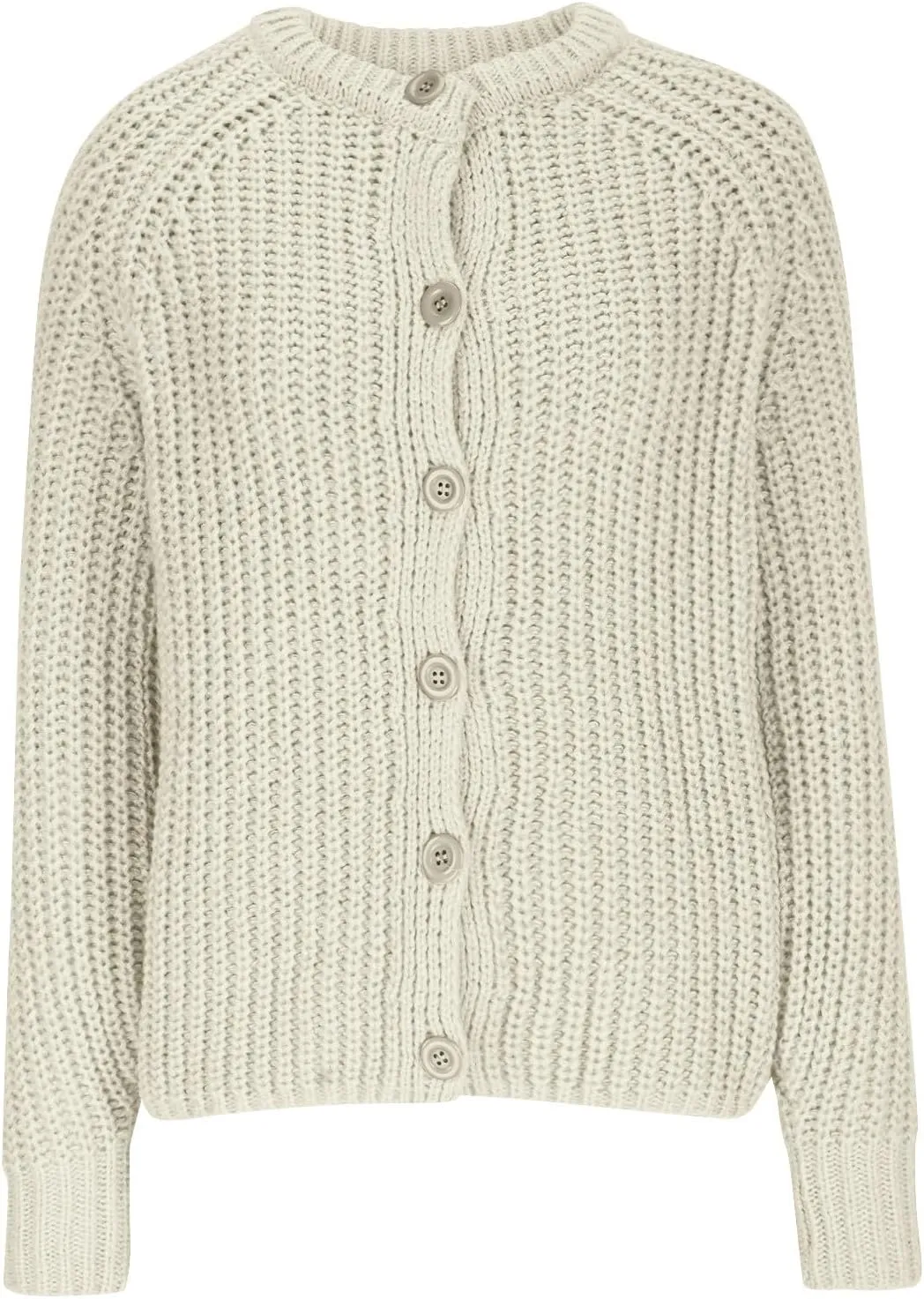 HGps8w Women's Chunky Knit Sweater Cardigans - Elegant Lantern Long Sleeve Loose Button Down Outerwear Coats