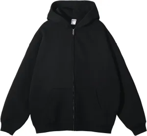 Hoodies for Men Fleece Warm Thick Jackets Full Zip Up Heavyweight Sherpa Lined Coat Hooded Sweatshirt with Zipper
